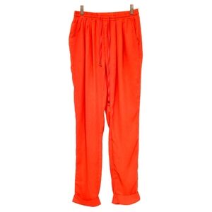 Say What? Neon Orange High Waisted Jogger Pants S